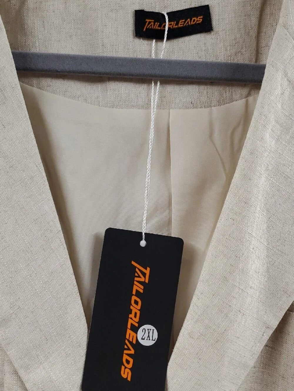 Beige Linen Blazer - Men's Sport Coat